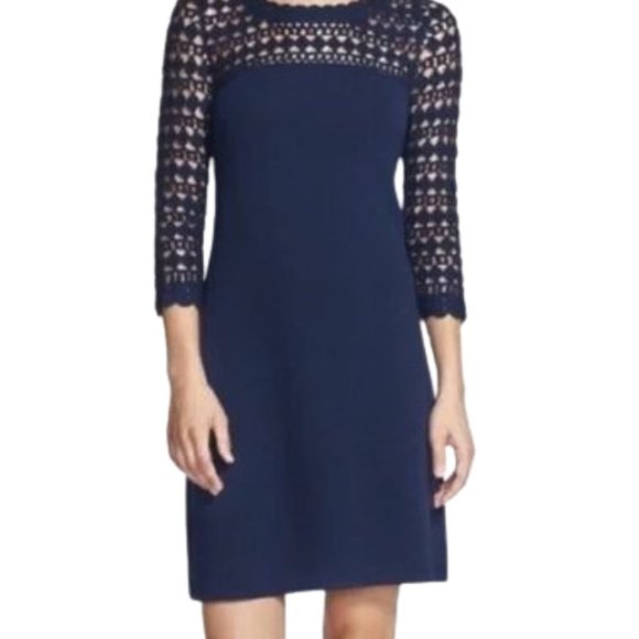 🌸host pick🌸 Lilly Pulitzer Karina merino wool sweater dress, crochet sleeves - Picture 5 of 16